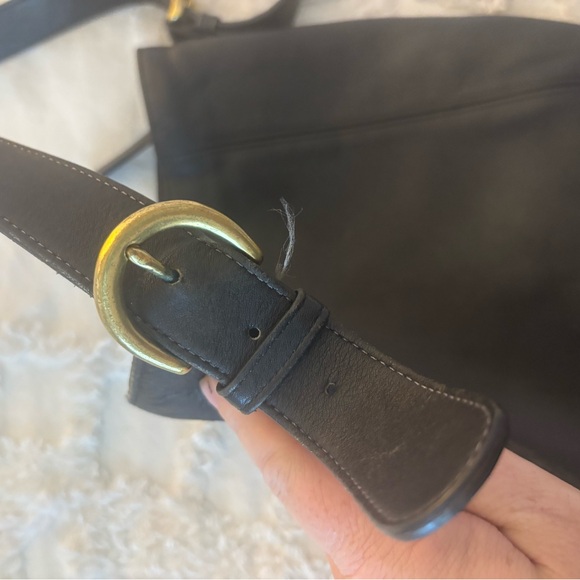 COACH Vintage Black Leather Soho Rivington 4141 Shoulder Bucket Bag Made in USA - Picture 3 of 6